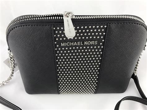 black and silver michael kors crossbody